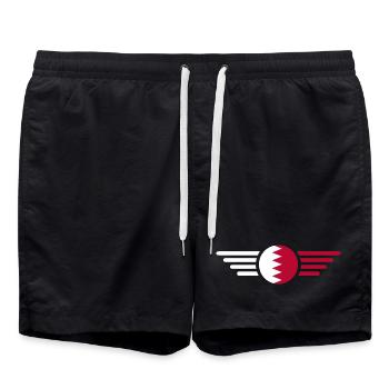 Ich liebe Bahrain, Eleganz Stil Design T-Shirt - Badeshorts - Schwarz - Vorne - AI Model Male 185 light (185cm)