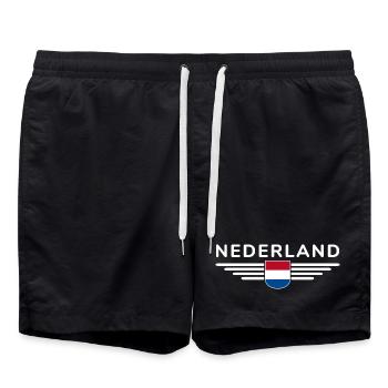 Pays-Bas Fan Outfit Design T-Shirt - Short de bain - noir - Devant - AI Model Male 185 light (185cm)