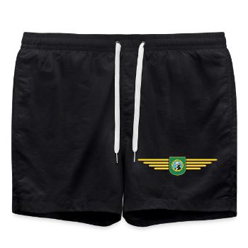 Chemise de fan de Washington – Style de la capitale - Short de bain - noir - Devant - AI Model Male 185 light (185cm)