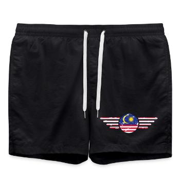 I Love Malaysia, Elegance Style Design T-Shirt - Swim Trunks - black - Front - AI Model Male 185 light (185cm)