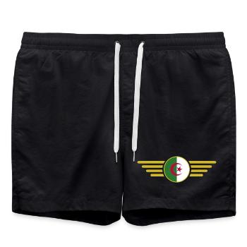 I Love Algeria, Elegance Style Design T-Shirt - Swim Trunks - black - Front - AI Model Male 185 light (185cm)