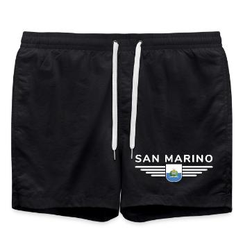 I Love San Marino, T-shirt design de style élégance - Short de bain - noir - Devant - AI Model Male 185 light (185cm)