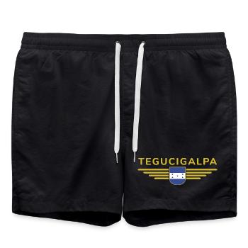 Conception du t-shirt Tegucigalpa Fans - Short de bain - noir - Devant - AI Model Male 185 light (185cm)