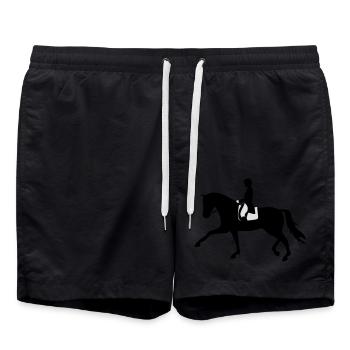 2541614 129634992 Dressurpferd - Badeshorts - Schwarz - Vorne - AI Model Male 185 light (185cm)