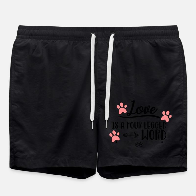 dog - Swim Trunks - black