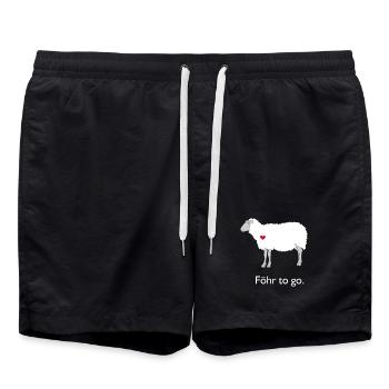Föhr To Go - mouton - Short de bain - noir - Devant - AI Model Male 185 light (185cm)
