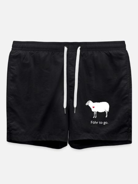 Föhr To Go - sheep - Swim Trunks - black