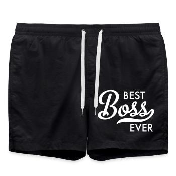 Bester Boss der Welt - Badeshorts - Schwarz - Vorne - AI Model Male 185 light (185cm)