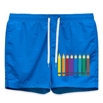 crayons de couleur - Short de bain - cobalt blue - Devant