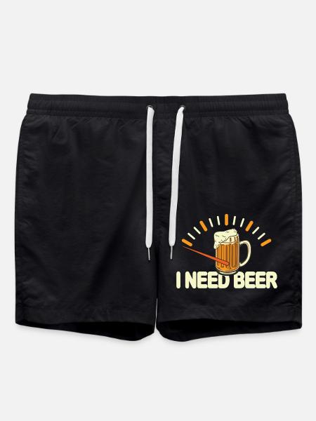 I need beer empty tank - Swim Trunks - black