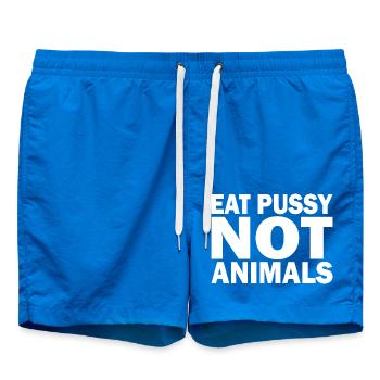 Eat pussy not animals - Short de bain - cobalt blue - Devant