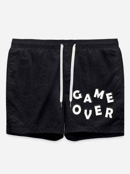 Game over - Swim Trunks - black