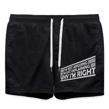 I m not arguing - Swim Trunks - black - Front - AI Model Male 185 light (185cm)