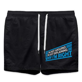Je ne discute pas - Short de bain - noir - Devant - AI Model Male 185 light (185cm)