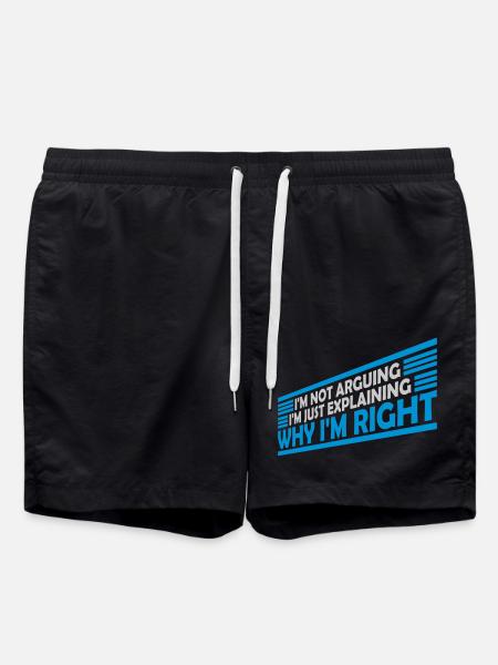 I m not arguing - Swim Trunks - black