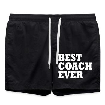 Best coach ever - Short de bain - noir - Devant - AI Model Male 185 light (185cm)