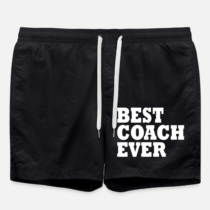 Best coach ever - Badeshorts - Schwarz