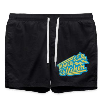 Money Maker Selfmade Dollar - Short de bain - noir - Devant - AI Model Male 185 light (185cm)