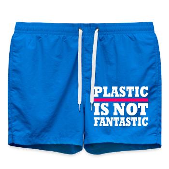 Plastic is not fantastic - Badeshorts - Cobalt blue - Vorne
