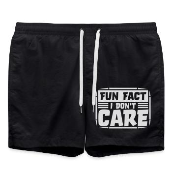 I dont care fact - Badeshorts - Schwarz - Vorne - AI Model Male 185 light (185cm)