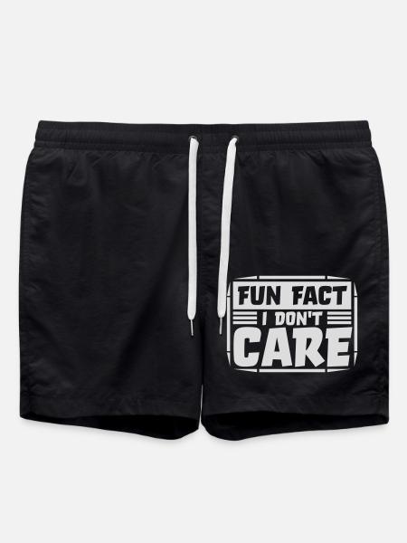 I don't care fact - Swim Trunks - black