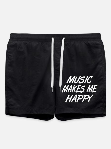 Musik - Badeshorts - Schwarz
