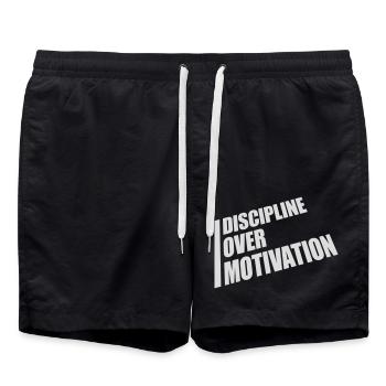 Citation de discipline sur la motivation - Short de bain - noir - Devant - AI Model Male 185 light (185cm)