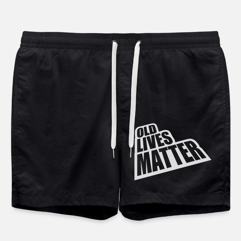 old lives matter quote - Swim Trunks - black