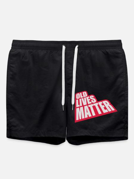 old lives matter quote - Swim Trunks - black