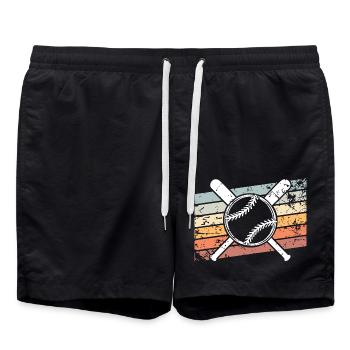 Base-ball - Short de bain - noir - Devant - AI Model Male 185 light (185cm)