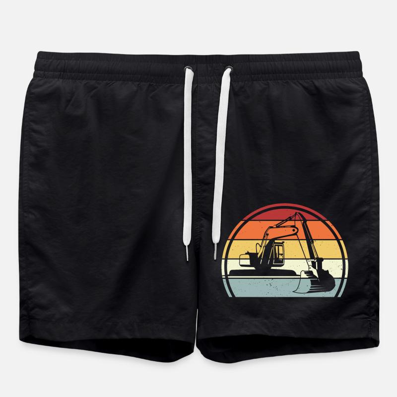 Excavatrice - Short de bain - noir