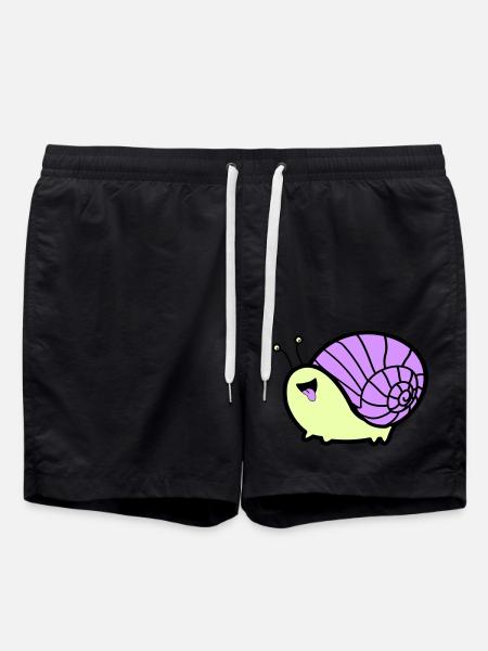 Snail Comic - Swim Trunks - black