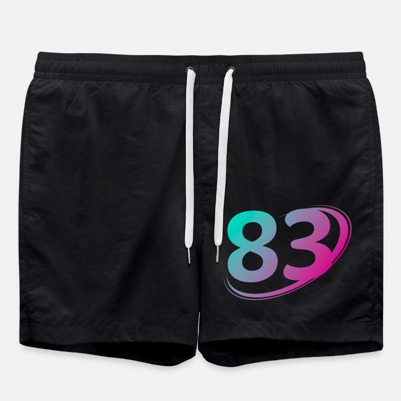Nummer 83 mehrfarbig - Badeshorts - Schwarz