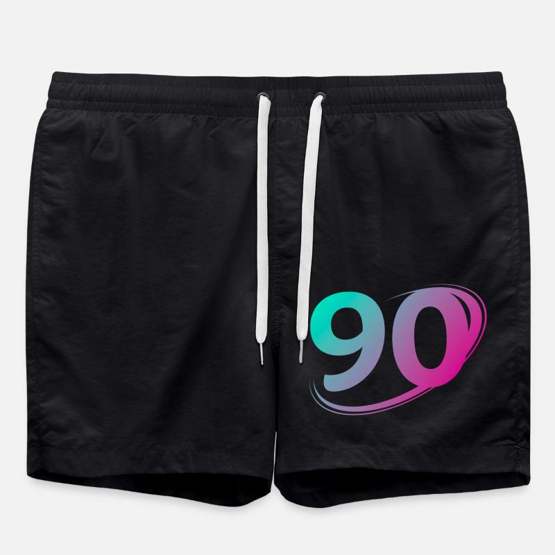 Nummer 90 mehrfarbig - Badeshorts - Schwarz