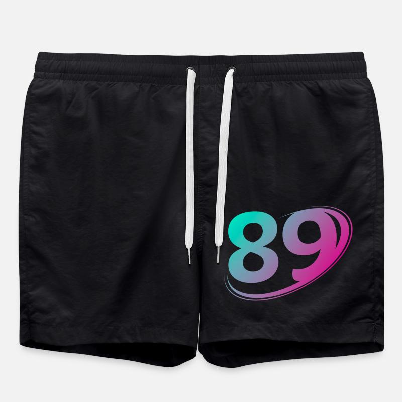 Nummer 89 mehrfarbig - Badeshorts - Schwarz