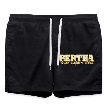 Mrs. Bertha - Swim Trunks - black - Front - AI Model Male 185 light (185cm)