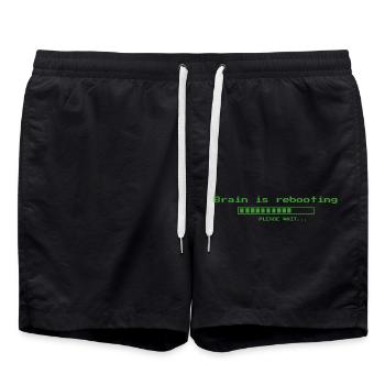 Brain is rebooting, please wait ... - Badeshorts - Schwarz - Vorne - AI Model Male 185 light (185cm)