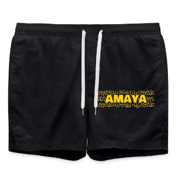 Vorname Amaya - Badeshorts - Schwarz - Vorne - AI Model Male 185 light (185cm)
