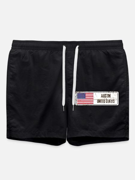 Austin Drapeau des États-Unis - Short de bain - noir