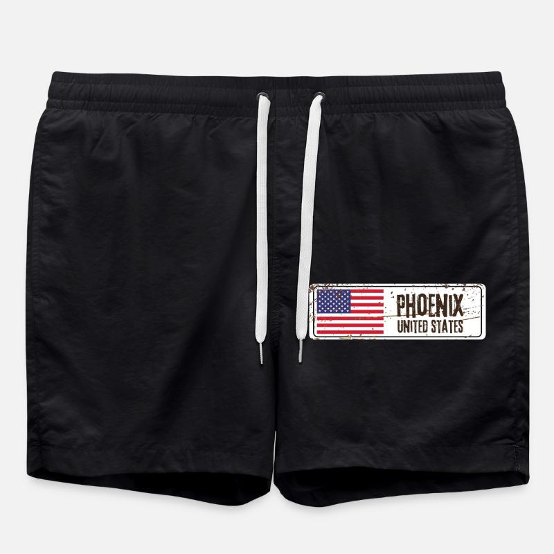Drapeau des États-Unis Phoenix - Short de bain - noir