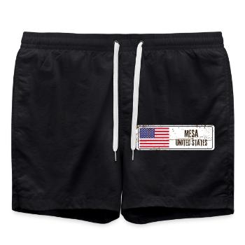Mesa United States Flag - Swim Trunks - black - Front - AI Model Male 185 light (185cm)