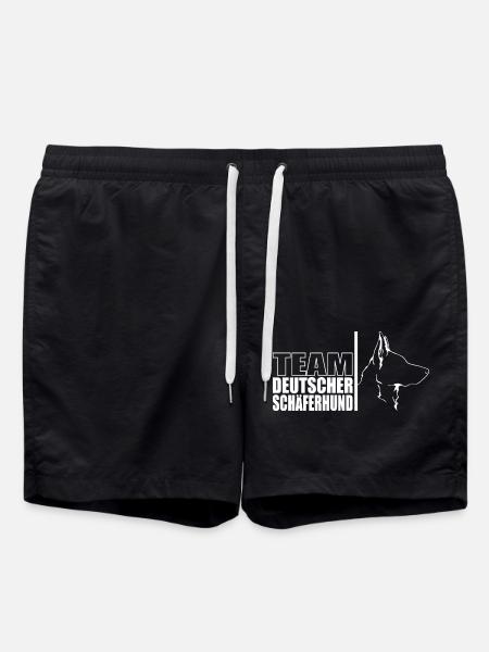 TEAM Deutscher Schäferhund Hunde Wilsigns - Badeshorts - Schwarz
