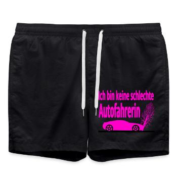 Auto - Badeshorts - Schwarz - Vorne - AI Model Male 185 light (185cm)