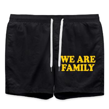 We are family - Short de bain - noir - Devant - AI Model Male 185 light (185cm)