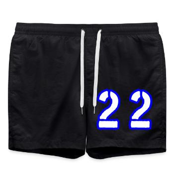 22 Symbole numérique - Short de bain - noir - Devant - AI Model Male 185 light (185cm)