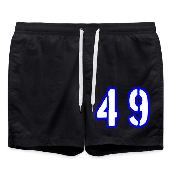 49 Number Symbol - Swim Trunks - black - Front - AI Model Male 185 light (185cm)