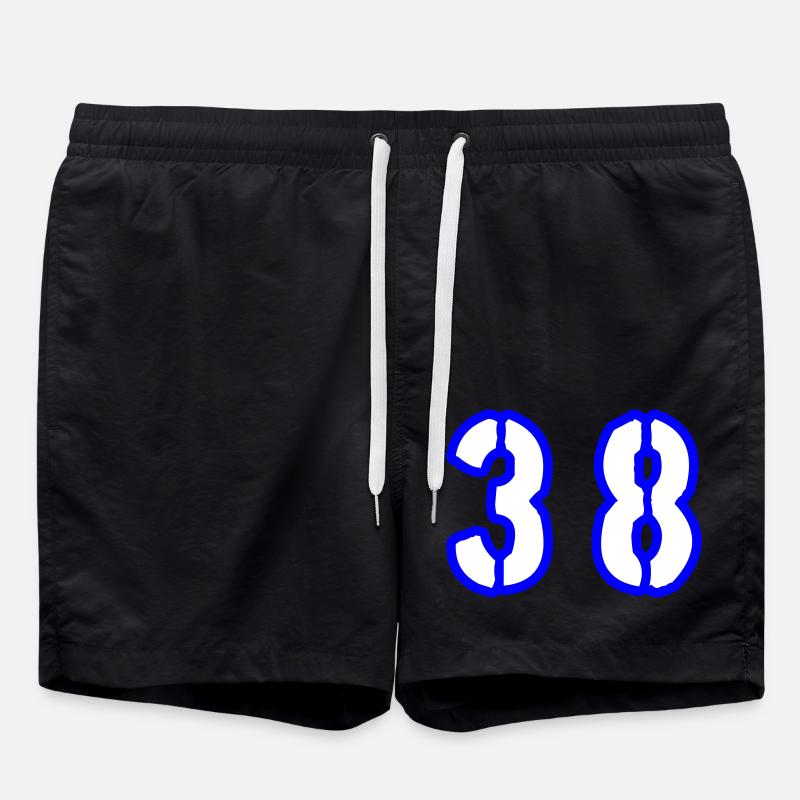38 Number Symbol - Swim Trunks - black