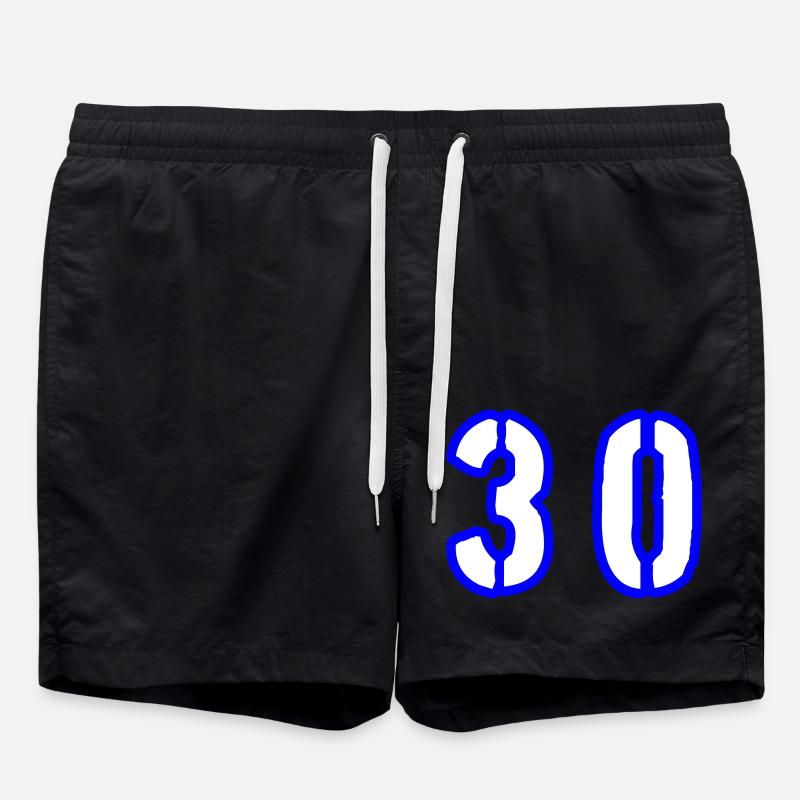 30 Number Symbol - Swim Trunks - black