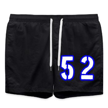 52 Number Symbol - Swim Trunks - black - Front - AI Model Male 185 light (185cm)