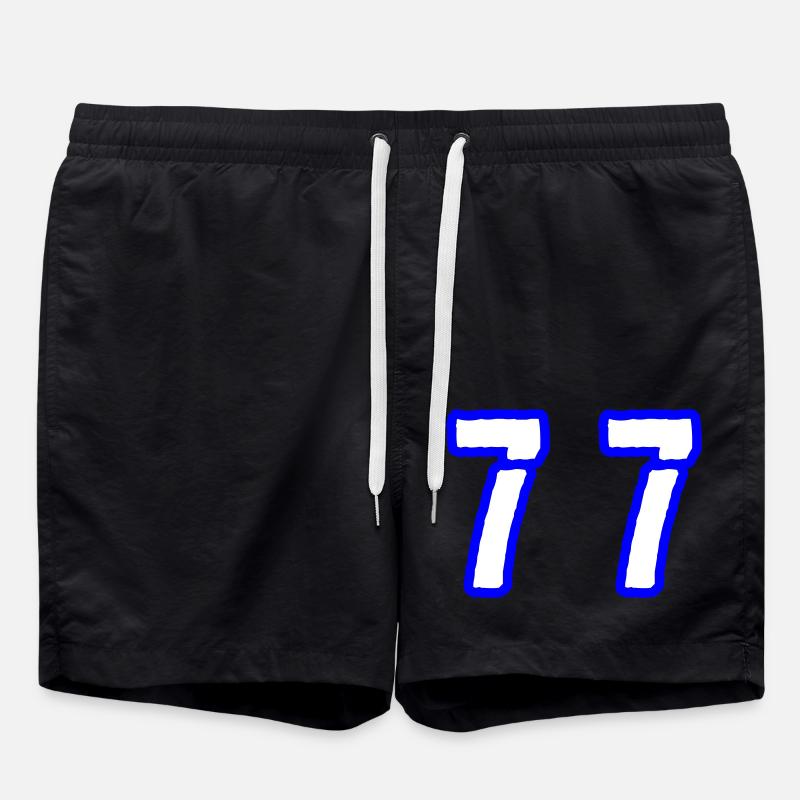77 Symbole numérique - Short de bain - noir